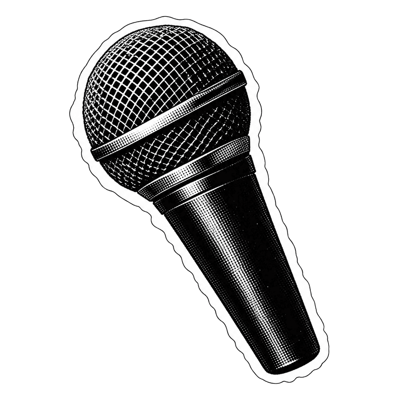 Retro Mic Sticker